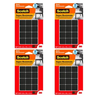 Protetor Anti Risco Quadrado M Preto 4 unidades HB004262836 3M em Oferta na Shopee