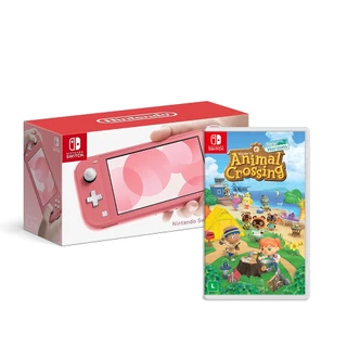 Console Nintendo Switch Lite Coral + Jogo Animal Crossing: New Horizons