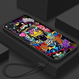 Capa Redmi Nota 11 9 10 Pro 9s 10S 11s 10C Poco X4 5G X3 NFC M4 X3 Moda Tendência Grafite Desenhos Animados Monstros Kung Fu Monk Macio Tpu Telefone