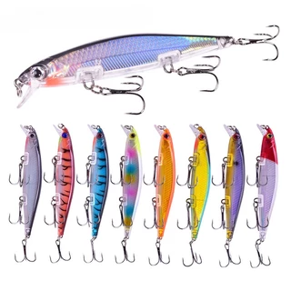 1 Peça Isca De Pesca De Peixinho Afundando 11cm 13.5g Com Movimento Para Dura Artificial Laser Lúcio De Robalo