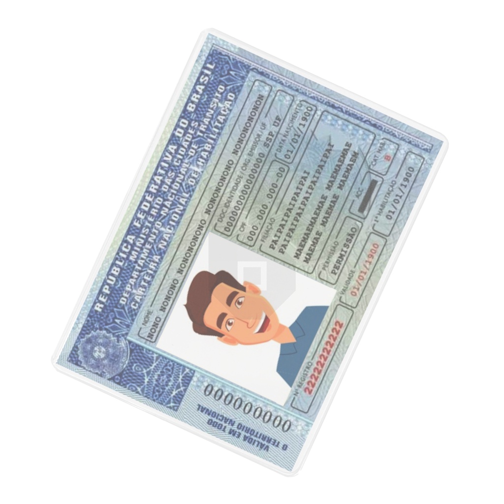 Capa Acrílico Transparente Para Carteira de Habilitação