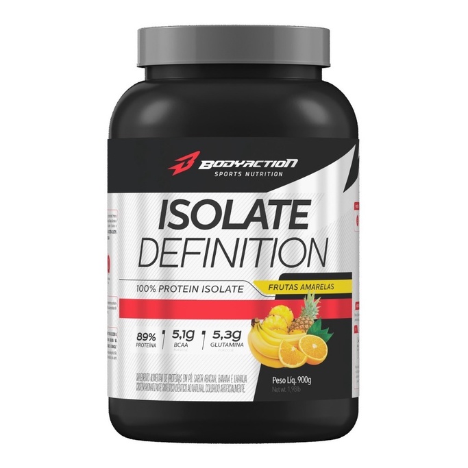 Whey Protein Isolado Isolate Definition 900g Sabor Frutas Amarelas – Bodyaction