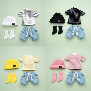 Nova Roupa De Bricolage Acessórios De Moda Doll T-shirt Shorts Adequados Para Fat 30cm