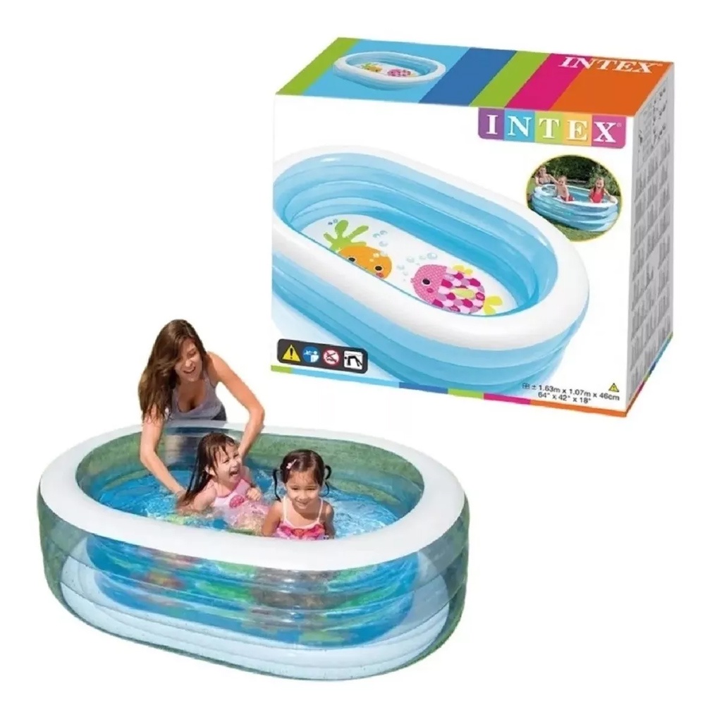 Piscina Inflável Oval Infantil Baleia Legal 230l Intex