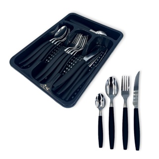 Jogo De Talheres Faqueiro Aço Inox Com Gaveteiro - 5 Cores