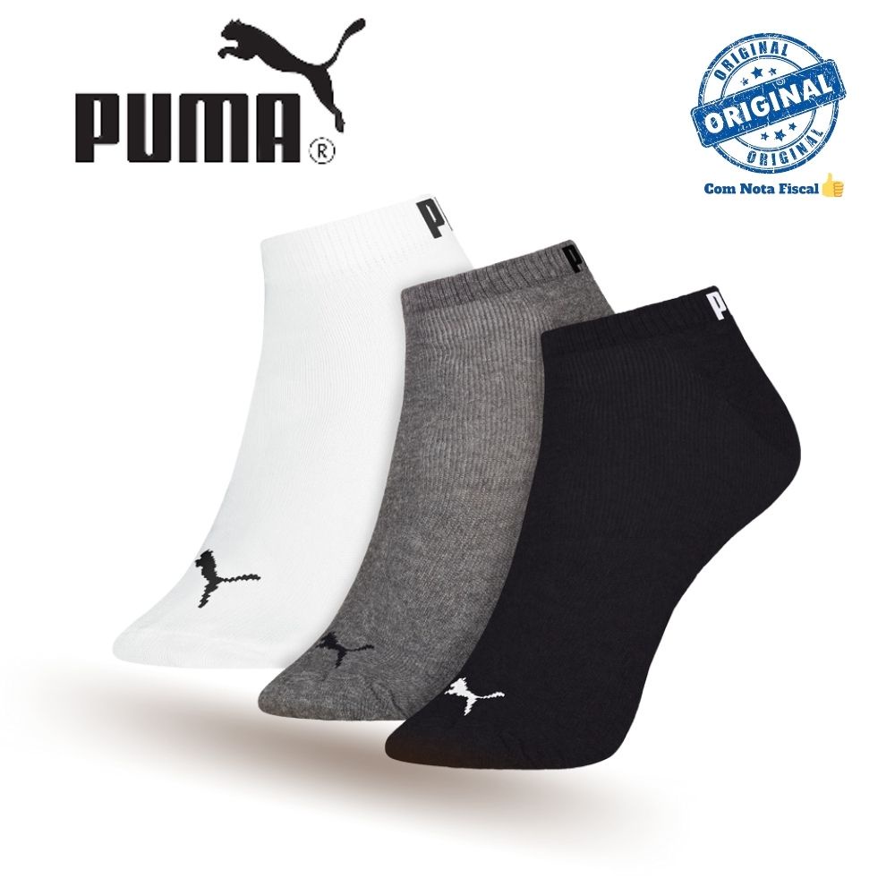 Kit Com 6 Pares De Meias Puma Esportiva Masculina Algodão Oferta