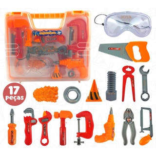Kit De Ferramentas Infantil C/ Maleta Brinquedo Menino 17 Pç