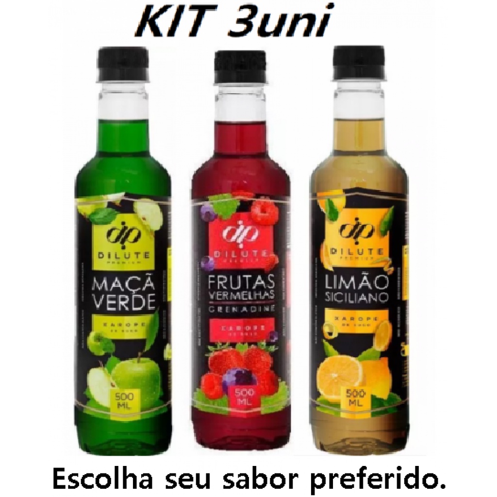Kit 3 Xaropes Dilute para Drink Soda Italiana Gin Escolha Shopee Brasil
