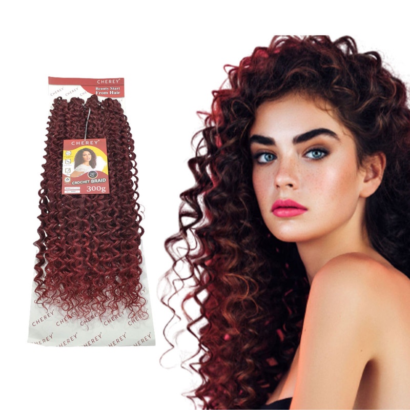 Cabelo Water Wave Cherey Fibra Sintética 360g Crochet Braid