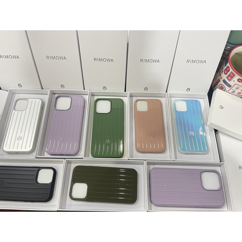 Adequado para RIMOWA Mala para telefone celular RIMOWA Mala para telefone celular Sentir liga de alumínio Série 12-14 RIMOWA Light Luxury iPhone 14pro Max Purple /Matte Black /Silver