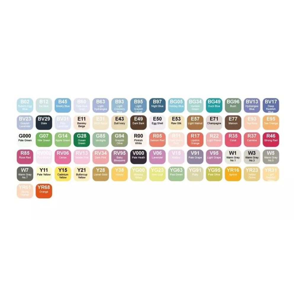 Caneta Copic Marcador Ciao 72 Cores Set B Ponta Dupla | Shopee Brasil