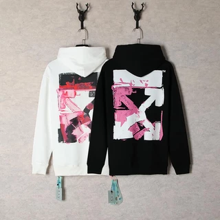 2023 Marca Moda Nova Off White Men's Sweatshirts Cartas Impressas Coloridas Sweater Hoodie De Alta Qualidade Feminino Clássico Masculino 100 % Algodão Capuzes