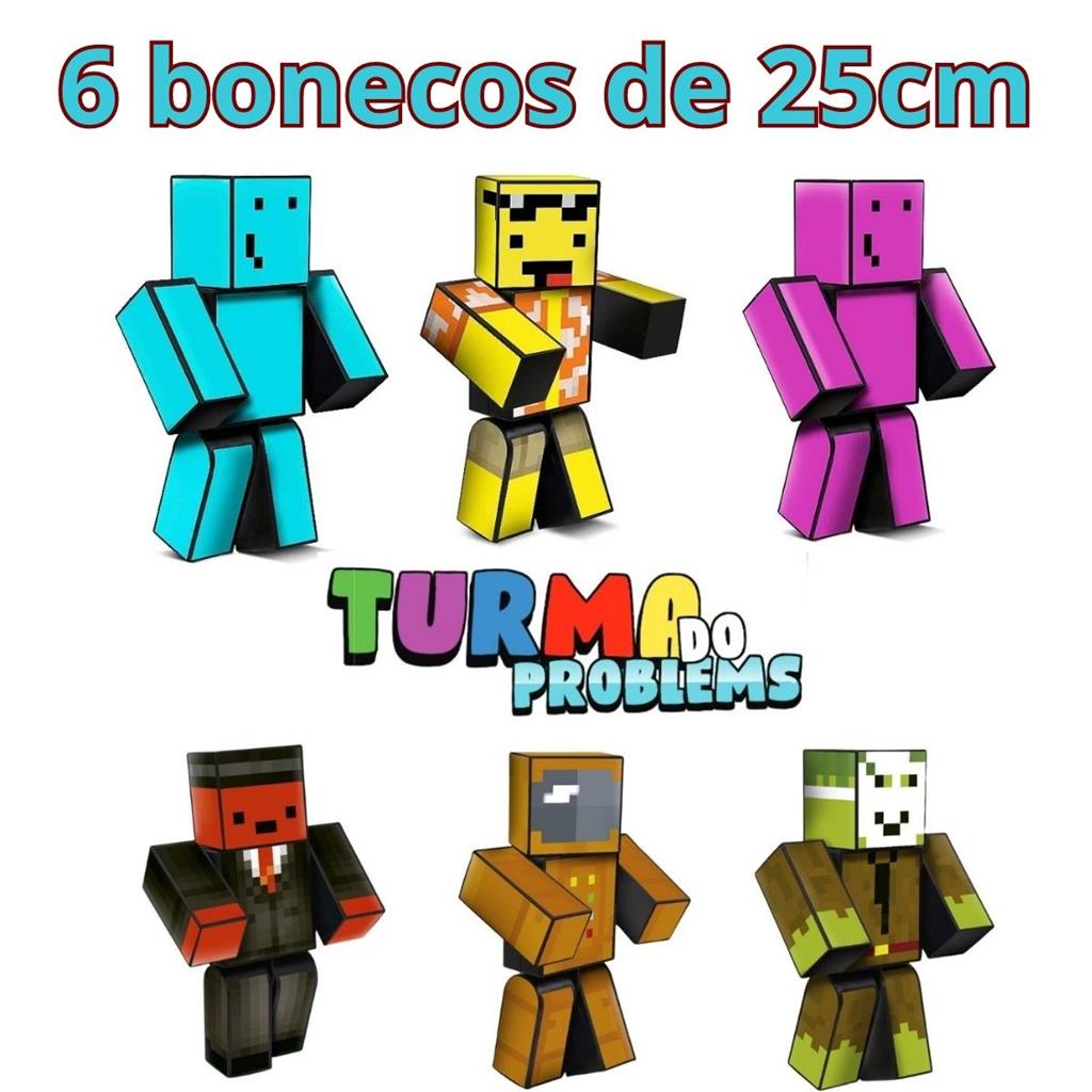 Boneco Problems Minecraft Streamers 35 Cm Jogo - ZOOM BRINQUEDOS E