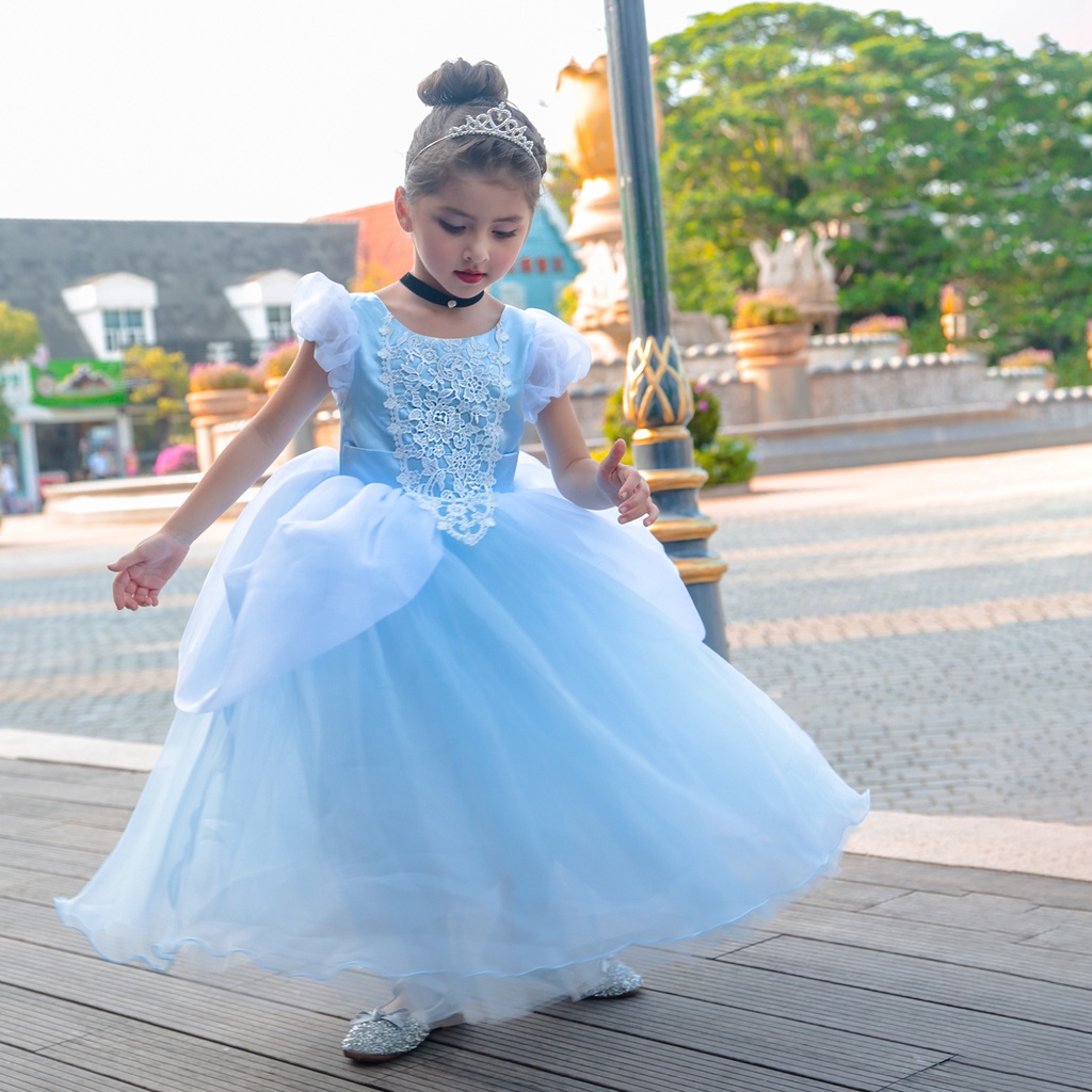 Crianças vestidos para a menina princesa vestido cinderela belle dos  desenhos animados cosplay traje festa de