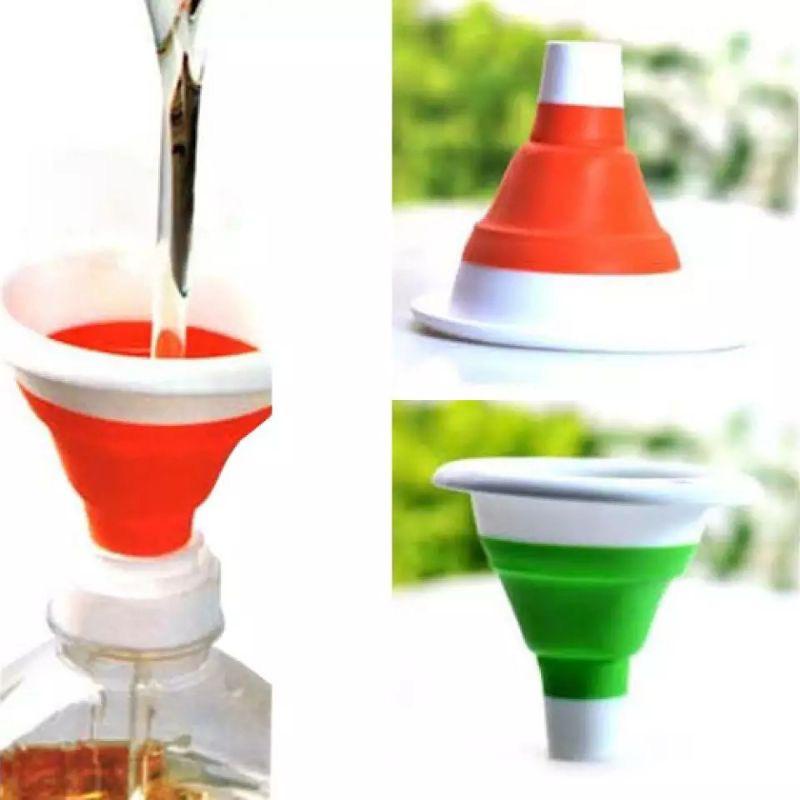 Funil Retrátil Silicone Plástico Mini Funil Várias Cores | Shopee Brasil
