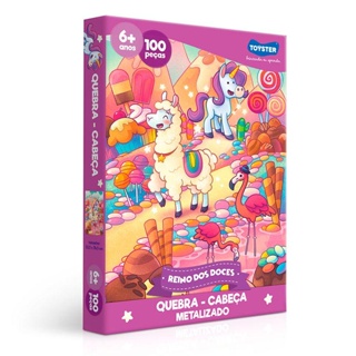 Quebra-Cabeça Metalizado Reino dos Doces 100 Peças - Toyster
