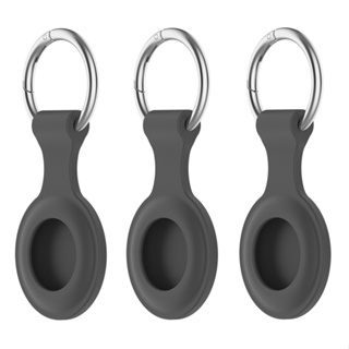 Kit 3 Capa Para Apple Airtag Silicone Luxo Premium Cinza