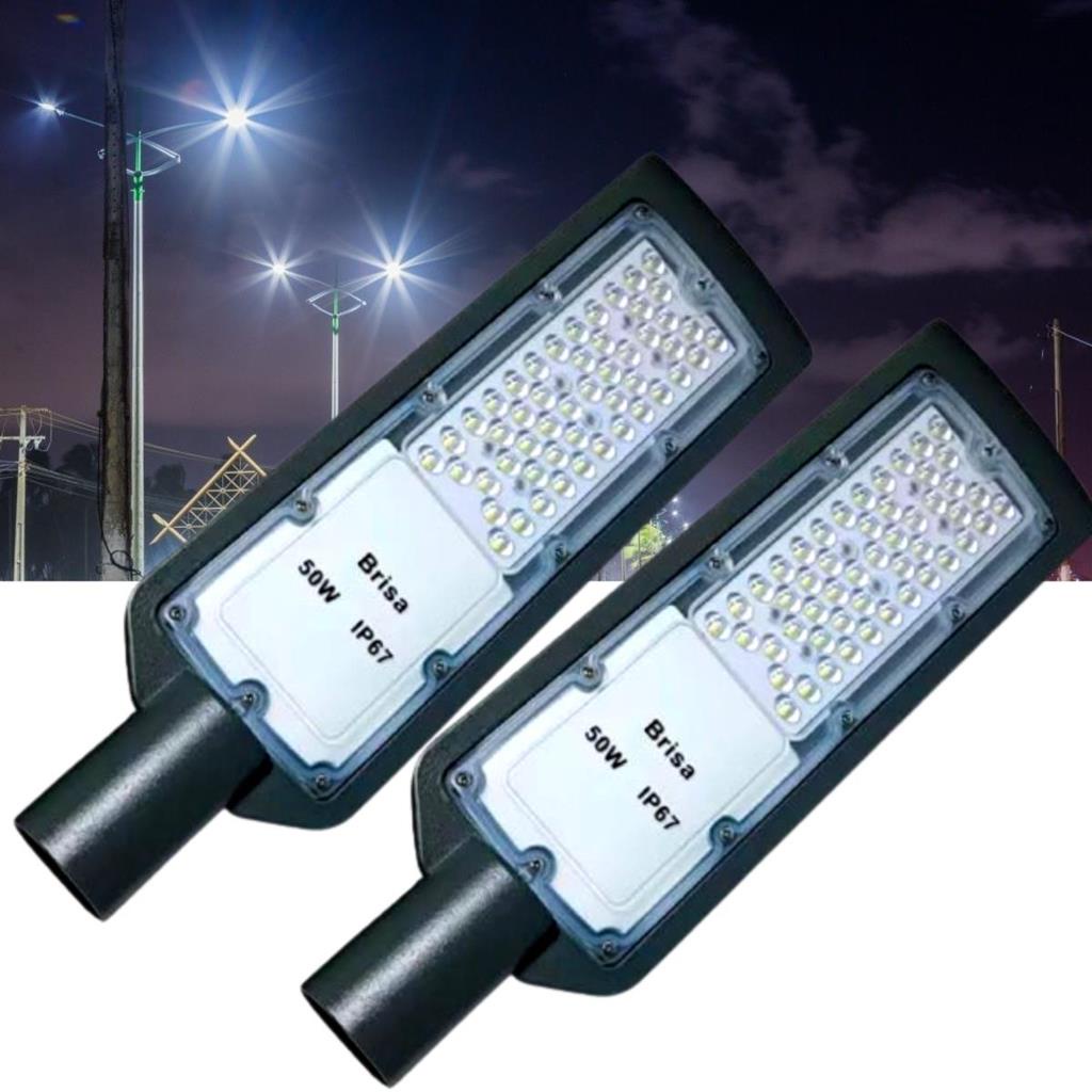 KIT 2 Luminaria Led Para Poste 50w Iluminacao Publica Bivolt Shopee