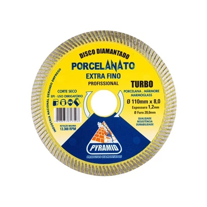 Disco Porcelanato Turbo Extra Fino 110XF20X8mm Amarelo 