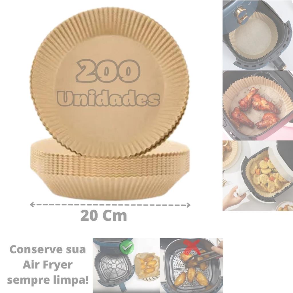 Kit Forma De Papel Para Air Fryer 200 Unidades