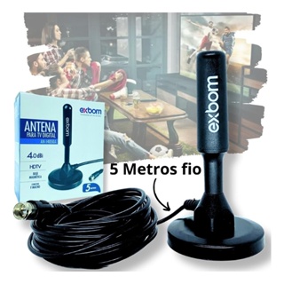 Antena Interna Externa P/ Tv Digital Uhf Hdtv 4k Uhf Vhf Fm