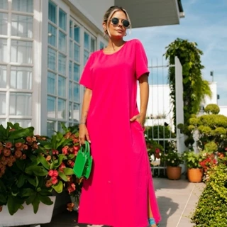 Wendy Vestido de Moletinho Rosa Pink