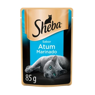 Ração Úmida Sheba Sachê Para Gatos Adultos Atum Marinado 85g