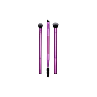 Real Techniques Eye Shade + Blend Kit de Pincéis para Maquiagem Roxo em Oferta na Shopee