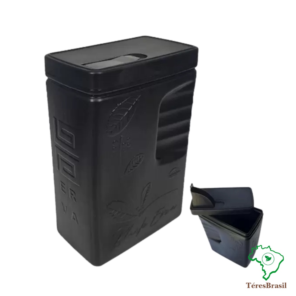 Porta erva Black Erva para erva mate