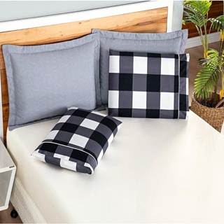 Jogo Lencol Cama Padrao C/ Elastico 200 Fios Dolce Vita 3pcs xadrez