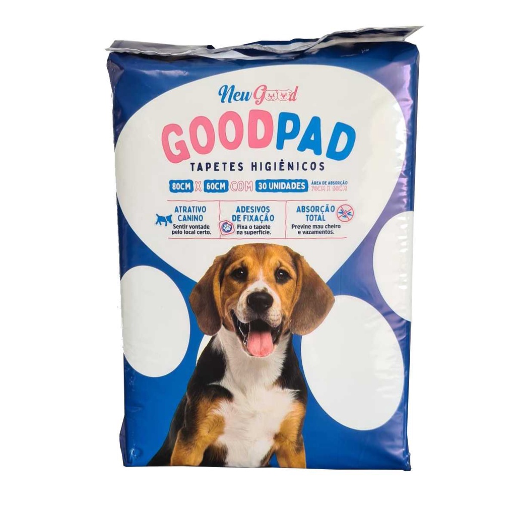 Tapete higiênico pet Good Pad 80x60 cm - Pacote com 30 unidades