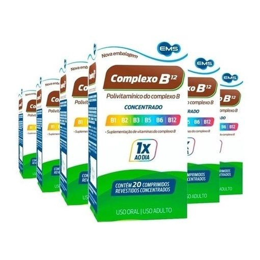 Kit 6 Complexo B12 Ems Concentrado 20 Comprimidos | Shopee Brasil