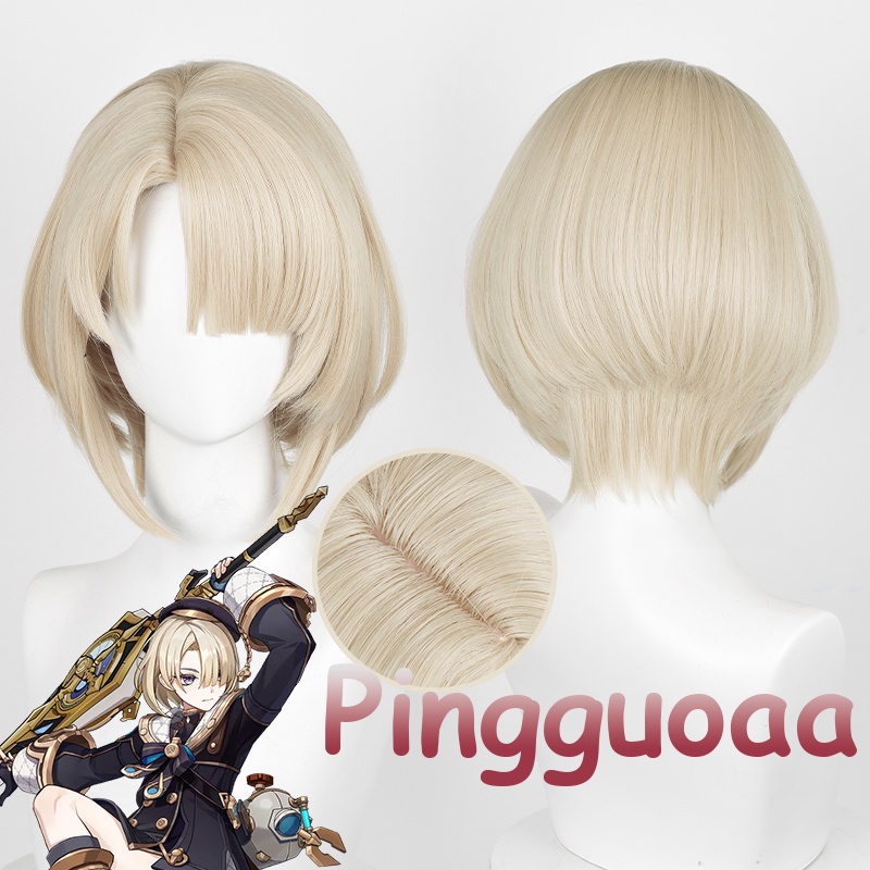 Uwowo Nier: Automata 2B Cosplay Wig 30cm Milky white Short Hair