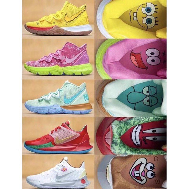 Nike Kyrie Irving 5 Bob Esponja Patrick Star basquete tênis | Shopee Brasil