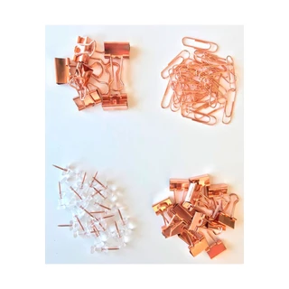 Conj Escritorio Clipes Alfinete Prendedor de Papel 75 pcs