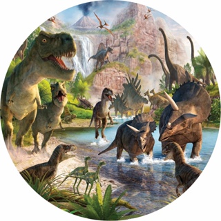 Painel Redondo Dinossauro em 3D Tecido com elástico do Decoração de festas de Alta Qualidade