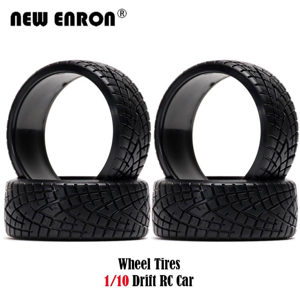 4 Pneus Drift 65 Mm Pour RC 1/10 – Compatibles TT01 TT02 XV01 XV02 PTG-2 – Noir