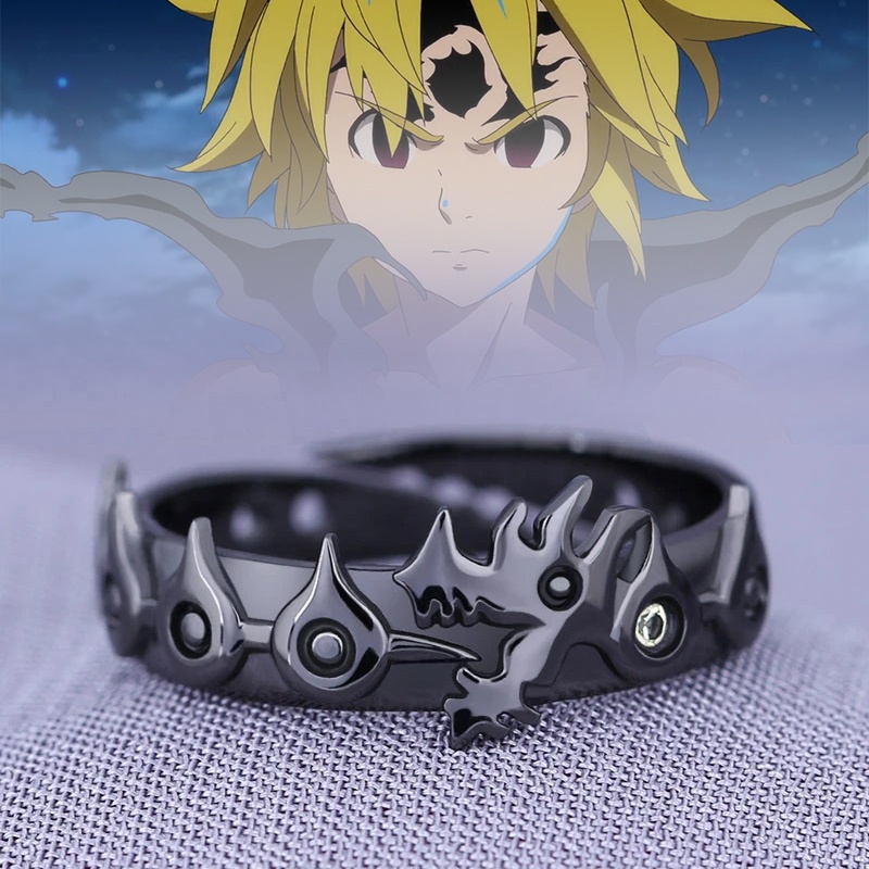 Anime Os Sete Pecados Mortais Meliodas Anel Dragão Nanatsu No Taizai Cosplay Unisexo Ajustável Para Acessórios De Jóias Masculinas