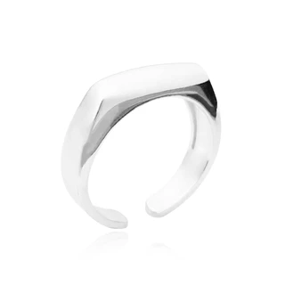 Anel Feminino Elegance Liso Preço De Fábrica Banho a Prata 925 Ajustável em Oferta na Shopee