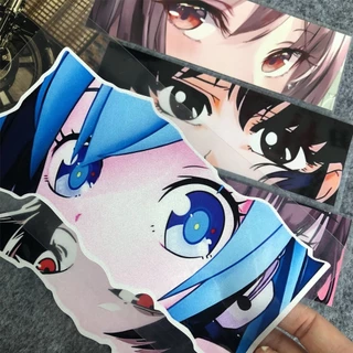 Autocolante De Motocicleta Com Olhos De Gaze Refletivo Para Carros De Bicicleta JDM Anime Japonês Meninas De Janela Bidimensional Decalques