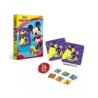 Jogo Da Memória Infantil Mickey Mouse 24 Pares Didático 8004