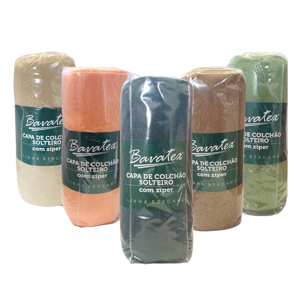Capa De Colchão 100% Algodão Solteiro Com Zíper Para Cama Box