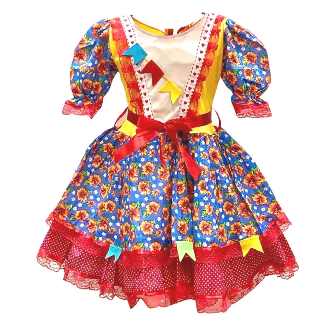 Vestido de caipira store infantil de luxo