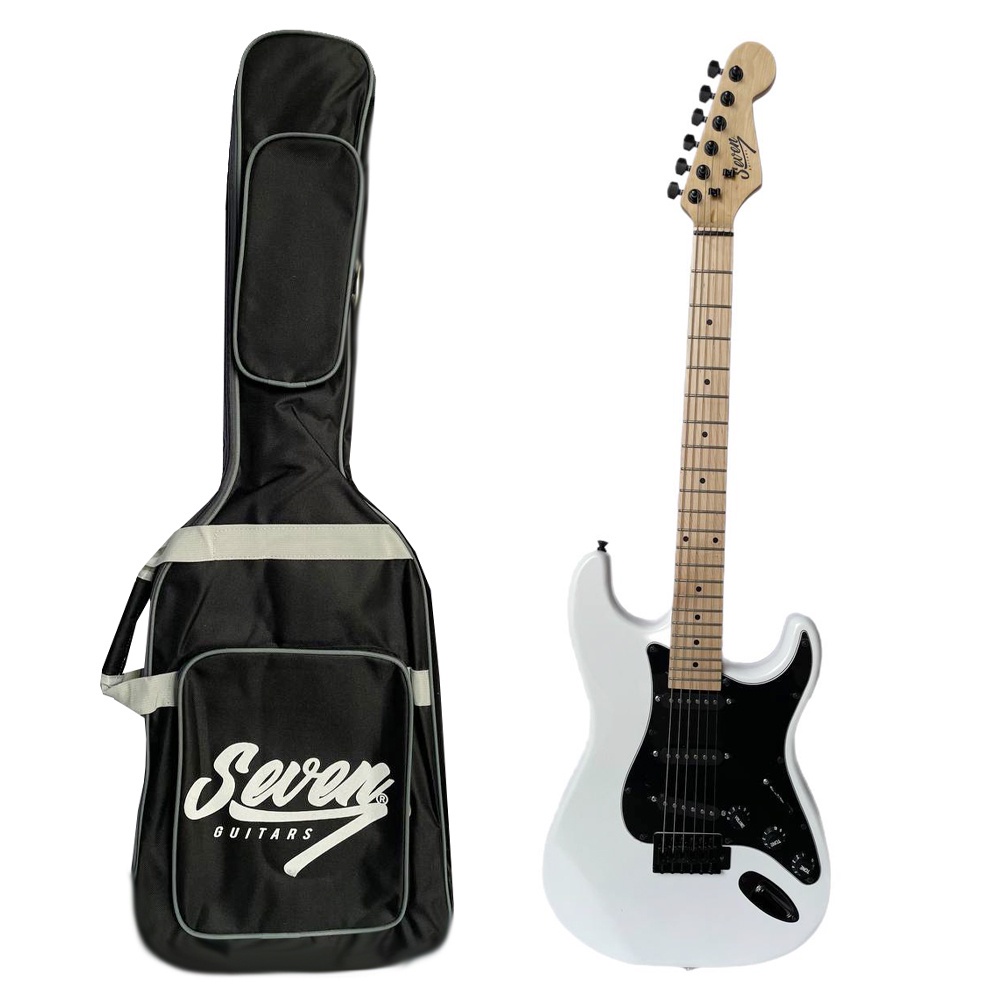 Guitarra Strato Seven SGT-207 C/ BAG BK/WH