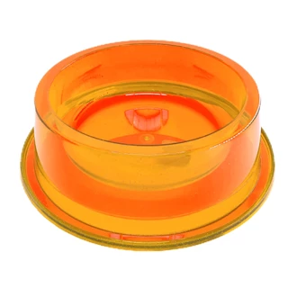 Comedouro Pet Toys Antiformiga Laranja Glitter para Cães e Gatos