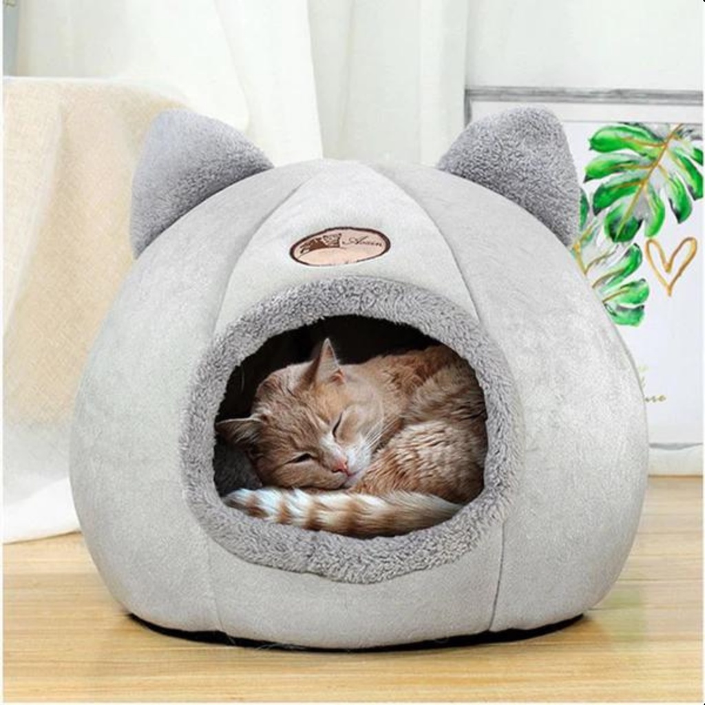 Cama Caminha Casinha Toca Grande Iglu Para Gatos Cachorros Algodão ...