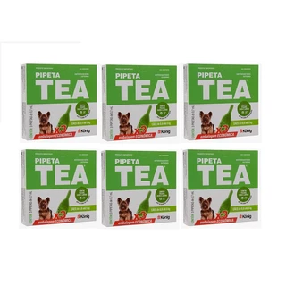 Kit 6 AntiPulgas Pipeta Tea -Cães 0,6Kg Á 5kg KIT C/3 Pipeta