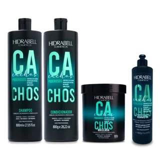Kit Cachos Poderosos Hidrabell - Definição, Hidratação e Umectação dos Cabelos Cacheados