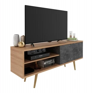 Rack TV 55" Retrô com 2 Portas Multimóveis CR45204