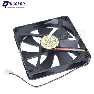 Genuíno Novo D14BH-12 140 * 25mm DC12V 0.70A (GP) 4 Linhas/2 Ventilador De Resfriamento Quadrado
